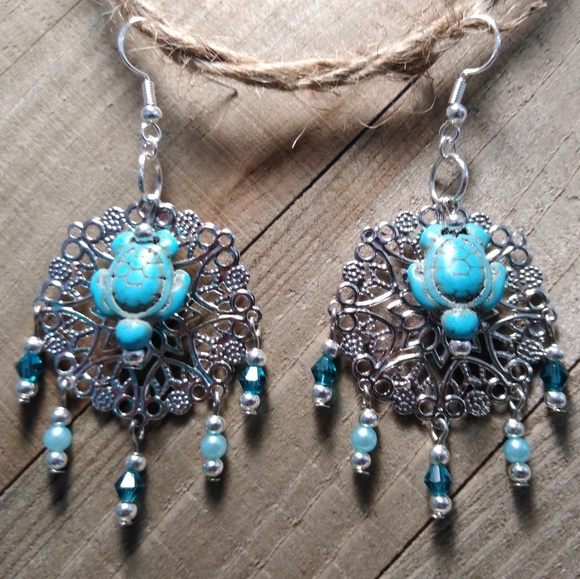 Sea turtle earrings - Picture 1 of 2